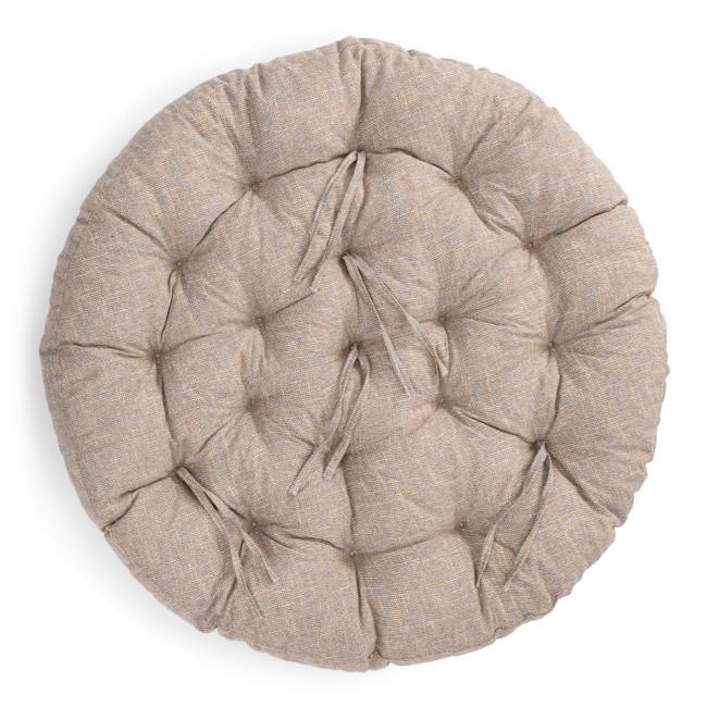 Кресло Папасан/Papasan (23/01 W) /с подушкой и ремешками/ 115х101х104см, медовый, подушка рогожка, меланж Honey (мед)