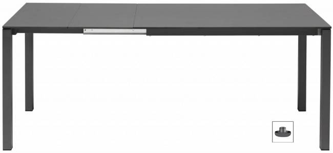 Стол ламинированный раздвижной Pranzo Extendable антрацит 1200-1600-2000х790х750 мм