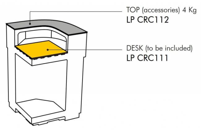 Стойка пластиковая барная Cordiale Corner Standard 700х700х1100 мм