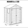 Сарай "Манор 6х5 TWF" (размеры 175 x 145 см) (два окна на фасаде)