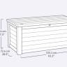 Сундук Деко 630л (Deco deck 630 L Ashwood) светло-коричневый
