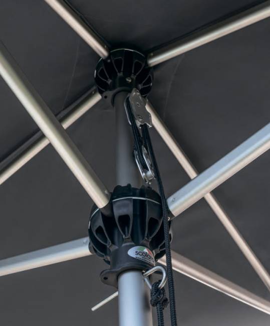Зонт-парусник 2.9х2.9 м Vela Titanium титан, серо-коричневый 2900х2900 мм