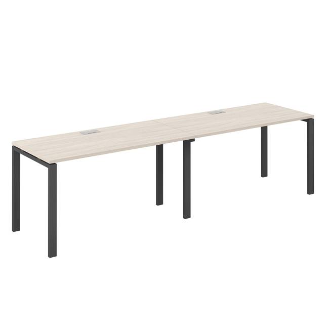 SG.226.OL.63.AN / Рабочая станция s-b-s 2800х800х750 / профиль: 60х30 антрацит; столешница: дуб светлый