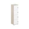 SG.817.OL.WH / Локер 4 ячейки 400х400х1483 / корпус: дуб светлый; фасады: белый