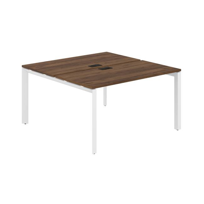 PR.245.DM.P59.WH / Рабочая станция 1400х1438х750 / профиль: 59х59 белый; столешница: дуб модена