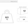 Стол пластиковый Mango Alu белый 720х720х720 мм