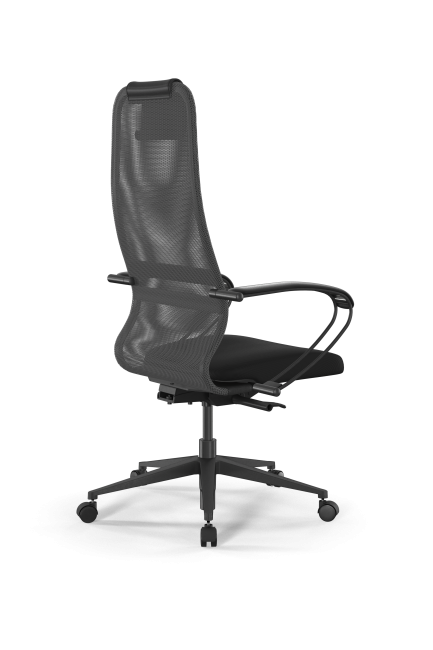 Кресло SynchroSit 8 B1-8K - X1+UMF(X1) /Uh00/Wh00/K1bL(M24.B11.G19.W02), св.серый-черный