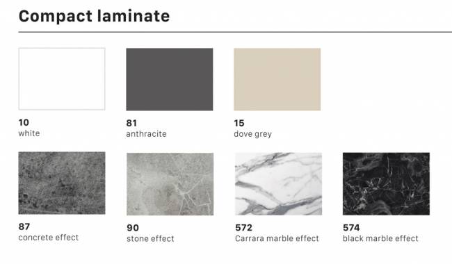 Столешница овальная Compact Laminate для подстолья Tripe Double белый 1600х700х12 мм Столешница овальная Compact Laminate для подстолья Tripe Double белый 1600х700х12 мм