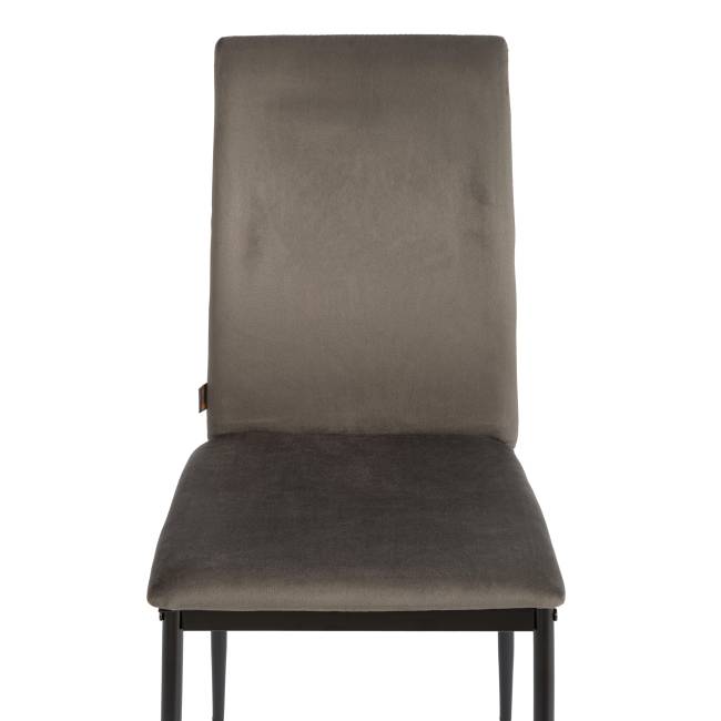 Стул Капри/Capri (мод.BC565-DC)/2 шт. в упаковке металл, флок, 43х53х92см, темно-серый HLR24/черный (Комплект из 2 шт.) темно-серый металл, флок