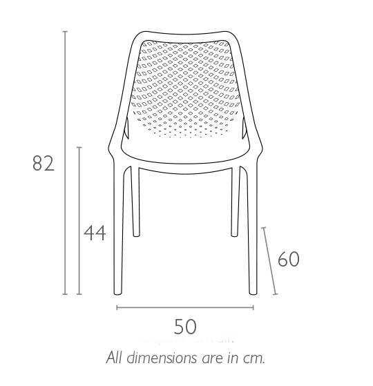 Стул пластиковый Air красный 500х600х820 мм Стул пластиковый Air красный 500х600х820 мм