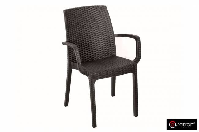 Стул B:rattan ИНДИАНА / INDIANA с подлокотниками, коричневый Стул B:rattan ИНДИАНА / INDIANA с подлокотниками, коричневый