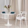 Стул Кет Чаир/Cat Chair (мод.028) пластик, 53х59х82,5см, белый  (Комплект из 2 шт.) белый пластик