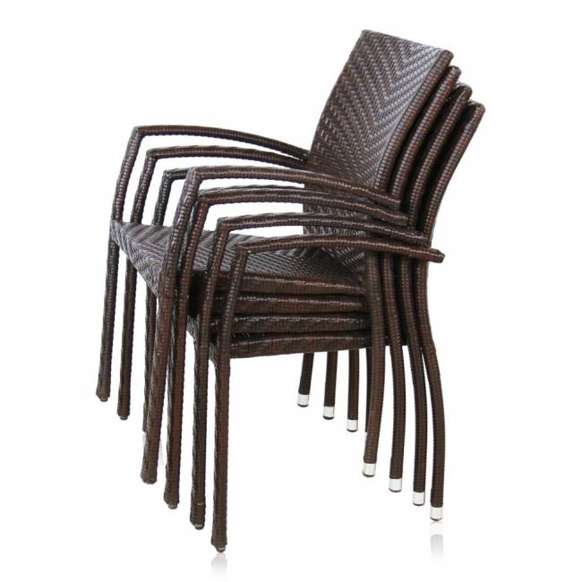 Кресло из искусственного ротанга Torino brown