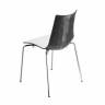 Стул пластиковый Zebra Bicolore 4 legs хром, белый, антрацит 550х520х830 мм
