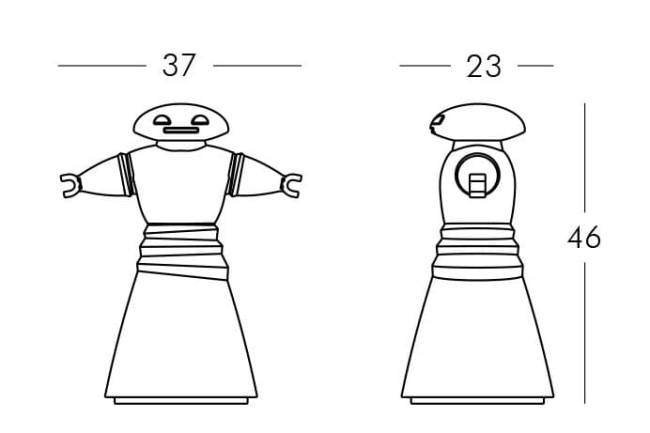 Светильник пластиковый настольный Робот Mr. Bot Lighting 370х270х450 мм