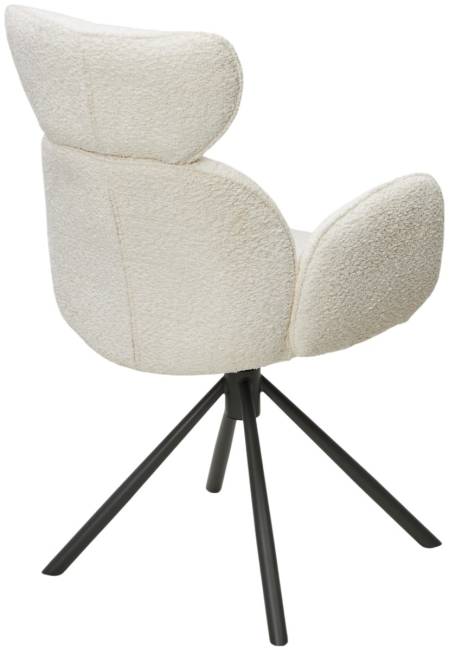 Стул ВАРДИ (VARDY) 360 град.поворот. Белый букле XD841-01 / Серый, ®DISAUR