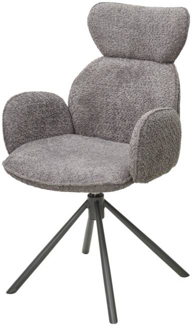 Стул ВАРДИ (VARDY) 360 град.поворот. Темно-серый  букле XD841-16 / Серый, ®DISAUR