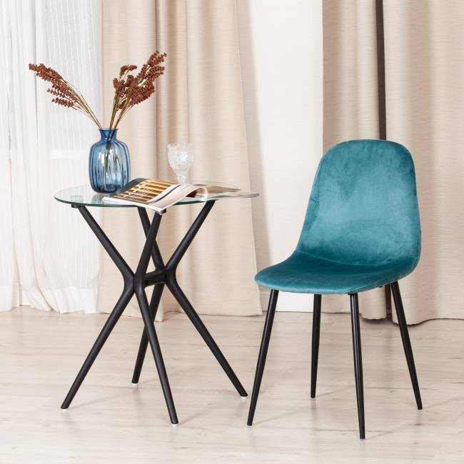 Стул Бриз/Breeze (мод.4724)/1 шт. в упаковке велюр/металл, 44х53х87см, бирюзовый (HLR60)/черный синий Велюр/металл Стул Бриз/Breeze (мод.4724)/1 шт. в упаковке велюр/металл, 44х53х87см, бирюзовый (HLR60)/черный синий Велюр/металл