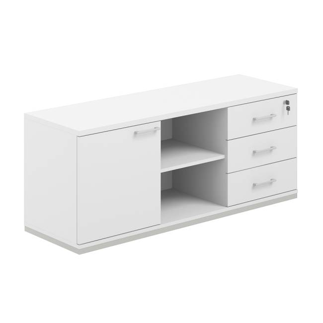 AG.293.WH.WH.WH / Тумба сервисная 1438х462х584 с замком / корпус: белый, топ/дно: белый, фасады: белый
