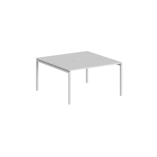 SG.247.WH.44.WH / Рабочая станция 1200х1638х750 / профиль: 40х40 белый; столешница: белый