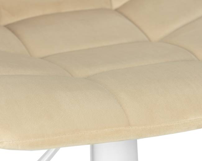 Стул барный DOBRIN TAILOR WHITE, бежевый велюр (MJ9-10)