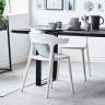 Кресло пластиковое Luna Stripe белый 550х510х770 мм