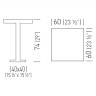 Стол пластиковый Tkitt BQJ 600х600х750 мм