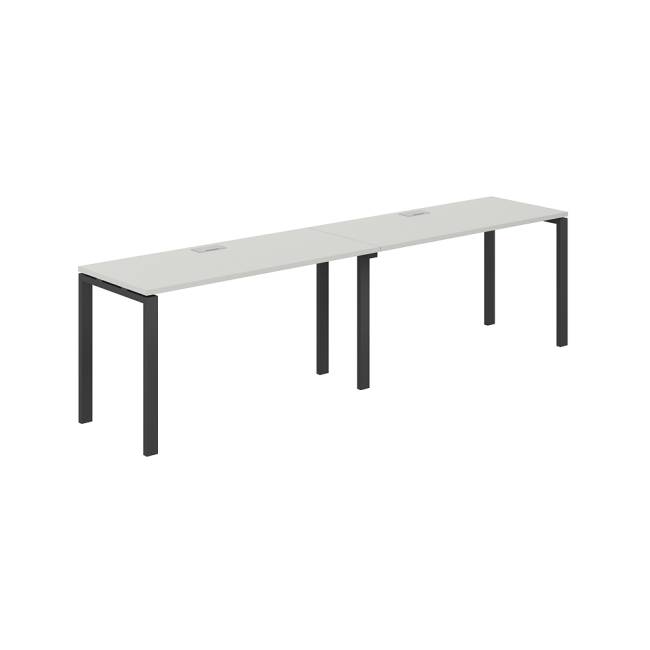 SG.224.SH.63.AN / Рабочая станция s-b-s 2800х600х750 / профиль: 60х30 антрацит; столешница: серый бархат
