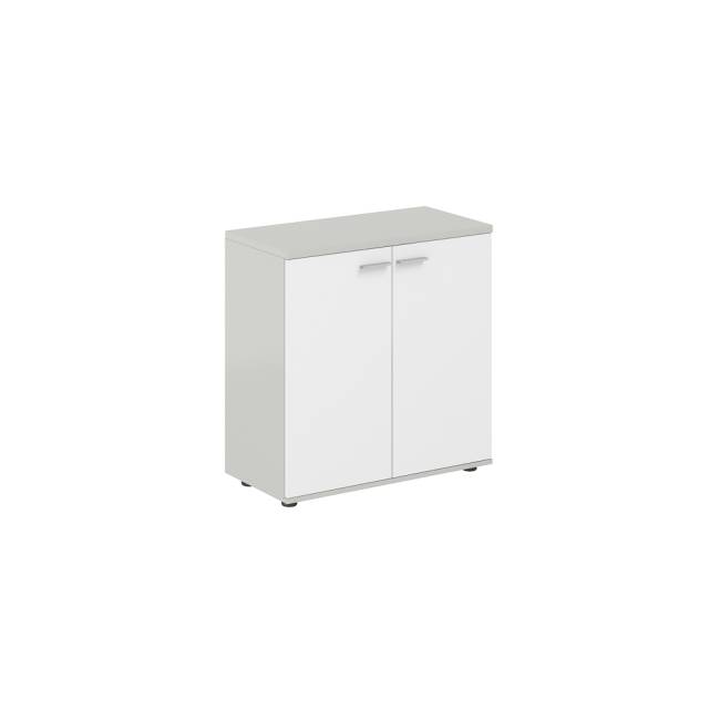 SG.805.SH.WH / Шкаф низкий 800х400х825, 2-х дв., з.ст HDF / корпус: серый бархат; фасады: белый