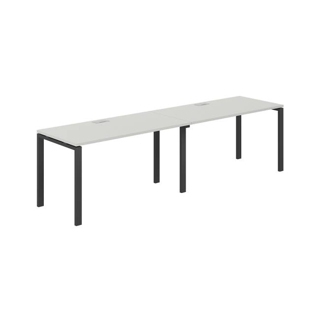 SG.225.SH.63.AN / Рабочая станция s-b-s 2800х700х750 / профиль: 60х30 антрацит; столешница: серый бархат