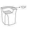Столешница стеклянная на верх барной стойки Jumbo Corner Top 850х850х6 мм