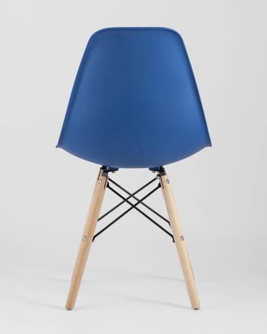 Стул Eames Style DSW синий x4 (разборный каркас)