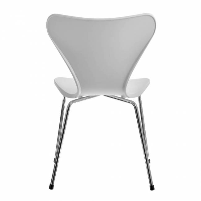 Стул Seven Style белый с хромированными ножками Стул Seven Style белый с хромированными ножками