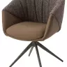 Стул ГИССЕН (GISSEN) 360 град., цвет КОФЕ HP032-08A PU / V885-1, экокожа / ткань / ЛАТТЕ, ®DISAUR