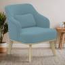 Кресло Комфорт 5 ткань катания дасти blue, каркас лак