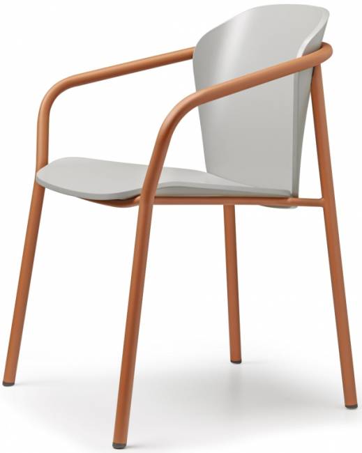 Кресло деревянное Finn Metal Wood терракотовый, матовый серый бук 580х550х780 мм Кресло деревянное Finn Metal Wood терракотовый, матовый серый бук 580х550х780 мм