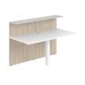 QR.104.AR.WH / Модуль прямой 1600х818х1125 / панель передняя: акация равелло, столешница: белая, полка верхняя: светло-серая