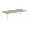 SG.253.OL.44.WH / Рабочая станция 3200х1238х750 / профиль: 40х40 белый; столешница: дуб светлый