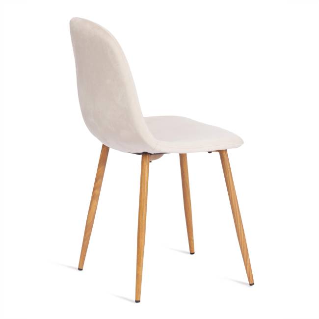 Стул Бриз/Breeze (мод.4724) велюр/металл, 44х53х87см, светло-бежевый (HLR1)/натуральный (Комплект из 4 шт.) светло-бежевый Велюр/металл