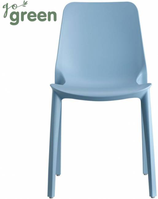 Стул пластиковый Ginevra Go Green голубой 480х560х860 мм