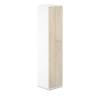 AG.209.WH.WH.AR.L / Шкаф 5 ур. 400х400х1833 с высокой дверью / корпус: белый, топ/дно: белый, фасады: ак.равелло