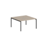 SG.246.OL.44.AN / Рабочая станция 1600х1438х750 / профиль: 40х40 антрацит; столешница:  дуб светлый