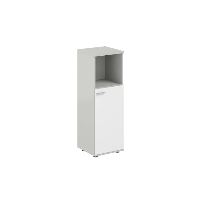 SG.844.SH.WH.R / Шкаф средний с нишей 400х400х1200, 1 дв., з.ст HDF, правый / корпус: серый бархат; фасад: белый