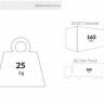 Стол пластиковый Orlando 140 антрацит 1400х800х750 мм