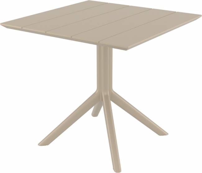 Стол пластиковый Paris Table 80 бежевый 800х800х740 мм