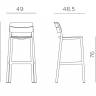 Стул пластиковый барный Cassia Stool кактус 490х485х1000 мм Стул пластиковый барный Cassia Stool кактус 490х485х1000 мм