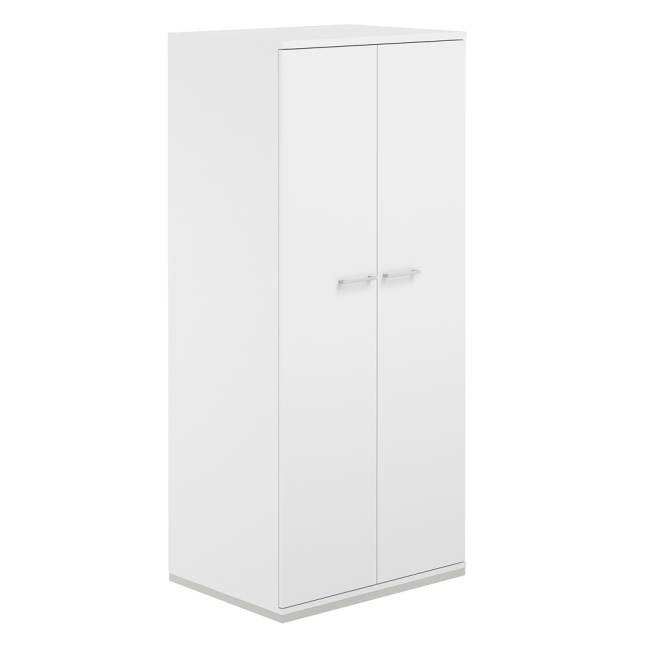 AG.222.WH.WH.WH / Гардероб 800х600х1833 / корпус: белый, топ/дно: белый, фасады: белый