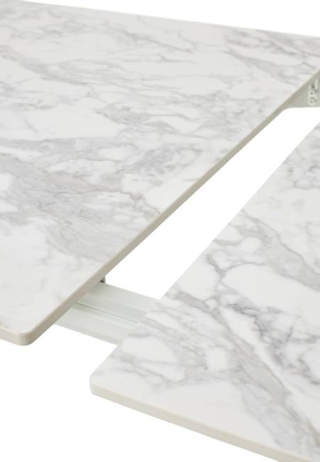 Стол ЭЗМИР (ESMIR) 160 цвет АРАБЕСКАТО (MATTE ARABESCATO SOLID CERAMIC) / ОРЕХ, ®DISAUR