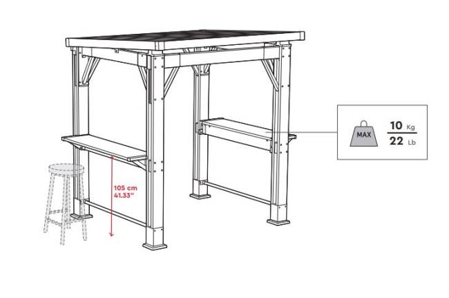 Беседка "Гриль" Grill Gazebo Graphite