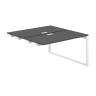 AG.154.AN.V.72.WH  / Рабочая станция комбо 1200х1438х750  / профиль О-образный: 70х20 белый; столешница с вырезом: антрацит